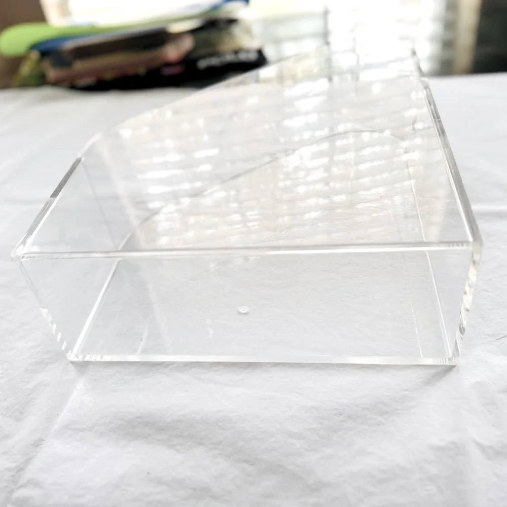 HOM Organization Clear Resin Acrylic Magazine File Holder